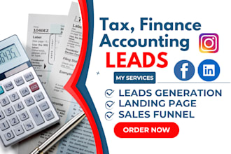 generate tax and accounting leads finance tax bookkeeping leads via tax website