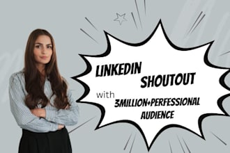 share your content or link with 3 million linkedin audience, promote, shoutout