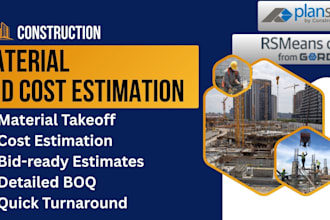 do construction estimation, material take off and cost estimation