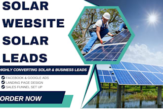 generate solar leads solar website business leads landing page sales funnel
