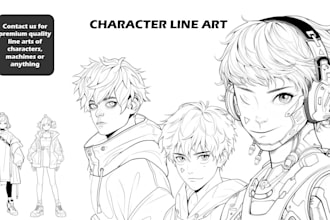 lineart illustrations in high quality lineart