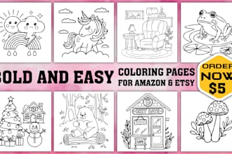 create custom bold and easy coloring pages
