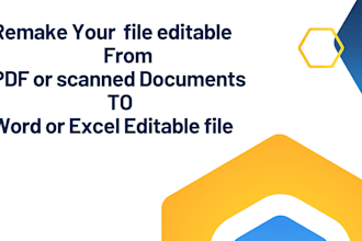 make your pdf or scanned document editable