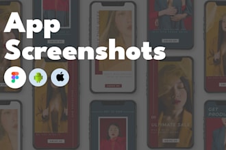 design app store screenshots for appstore and playstore