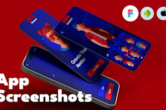 design app store screenshots for appstore and playstore
