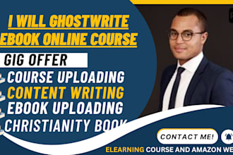 create ebook online course content kajabi course creation training course writer