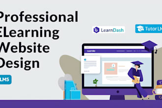 develop a elearning website using learndash and tutor lms for your online course