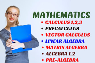 help in precalculus prealgebra vector calculus matrix algebra and calculus 1,2,3