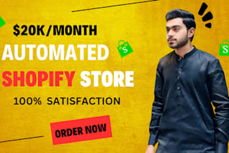build an automated dropshipping shopify store or shopify website