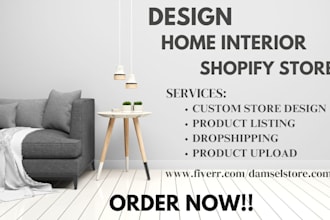 build home interior shopify store showroom website interior design logo cushion