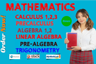 tutor math linear algebra calculus 1,2,3 prealgebra  precalculus and algebra 1,2