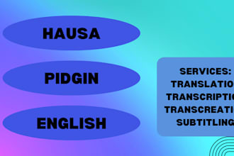 translate english to hausa and pidgin