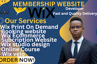 build wix membership website web portal wix landing page rental subcribe website