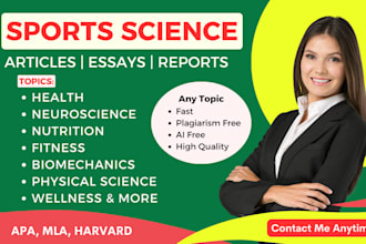 write sport science essays, reports and research articles