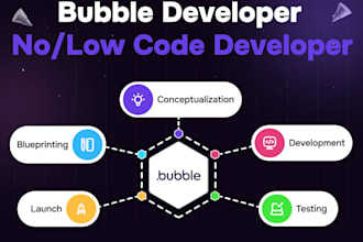 build and launch your saas mvp website with bubble io, javascript, mvp design