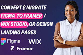 convert figma to framer or wix studio, migrate framer landing page and website