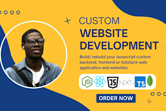 build or rebuild your custom website as a fullstack developer