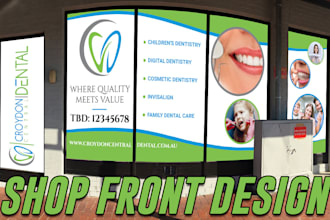 do shop front or storefront window graphics, window sticker, signage, decal