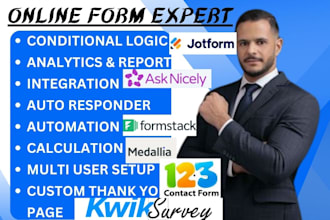 setup jotform formstack 123contactform kwiksurveys formbricks medallia asknicely