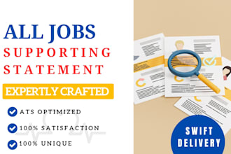 write winning supporting information for any job application