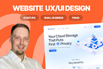 design a UX UI website, home page or landing page in figma