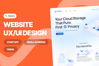 design a UX UI website, home page or landing page in figma