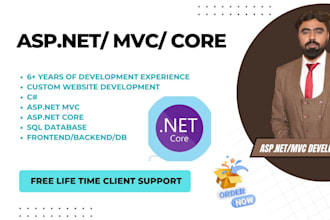 develop asp dot net core and asp dot net mvc web application
