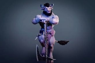 design 3d monster, objects, alien and creature character model