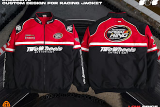 create custom racing jacket designs that stand out