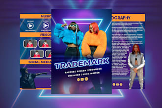 rap artist press kit, media kit, epk, speaker one sheet