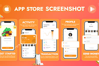 design awesome  app screenshots for playstore and appstore within 24hr