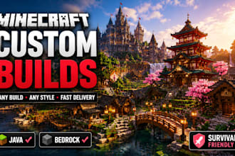 build custom minecraft castles, villages, and fantasy bases