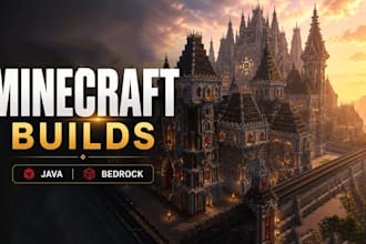 build custom minecraft castles, villages and fantasy builds