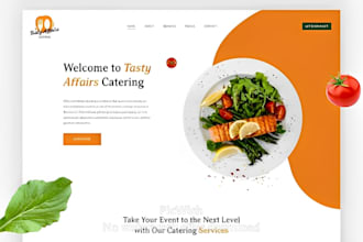 wordpress food catering website, restaurant website, wix food ordering website