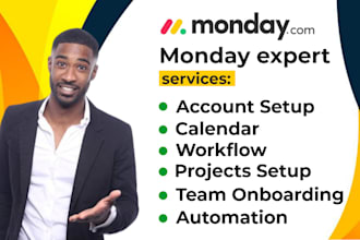 setup monday CRM automations integration as project manager