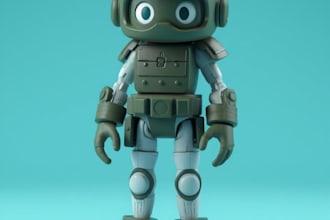 create 3d toy, articulated toy, bjd toy, 3d articulated model,doll for printing
