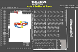 vector map, site map, parking map ,campground park