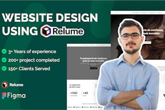 do landing page design in figma using a relume wireframe