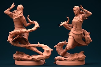 high detailed sculpt3d,realistic sculpture,nsfw, metahuman sculpture,3dprint,stl