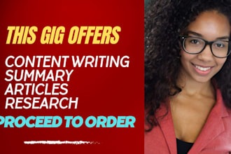 research and write a summary