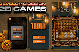 provide 2d unity multiplayer game development and graphic design
