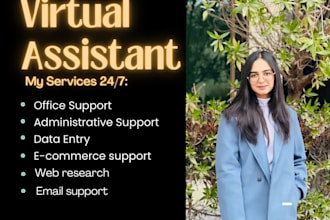 be your virtual assistant for office, business, customer service or admin work