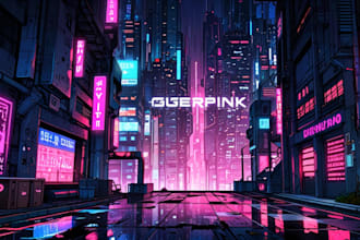 do futuristic cyberpunk city landscape or sci fi concept