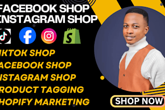 set up facebook and instagram shop with ecommerce shopify marketing