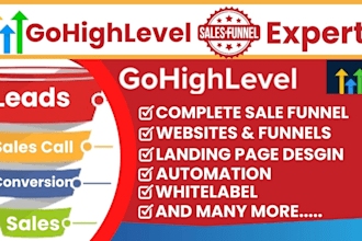 set up gohighlevel sales funnel go high level landing page ghl website expert