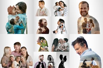 do an amazing couple and family double exposure effect in photoshop