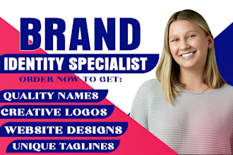 create your business name, slogan, logo and brand identity