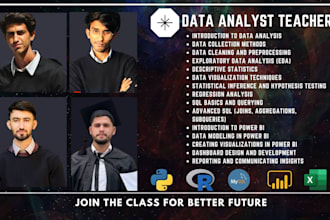 be data science online teacher in python, power bi, sql, r