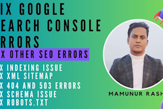 fix google index and fix search console errors technical SEO