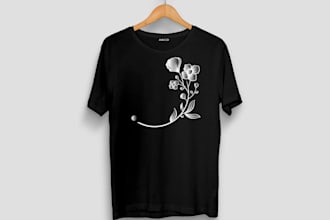 create a minimalist t shirt design and a unique women t shirt